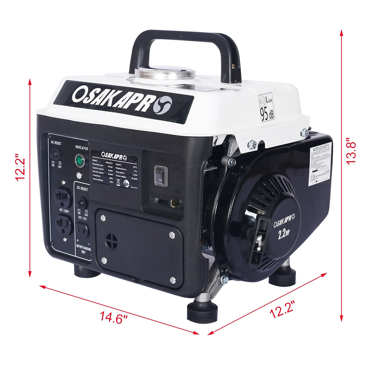 2.2HP Portable Gas Powered Inverter Generators Z90279