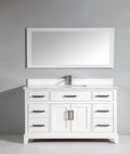 60 in. White Sink Vanity & Mirror U195544