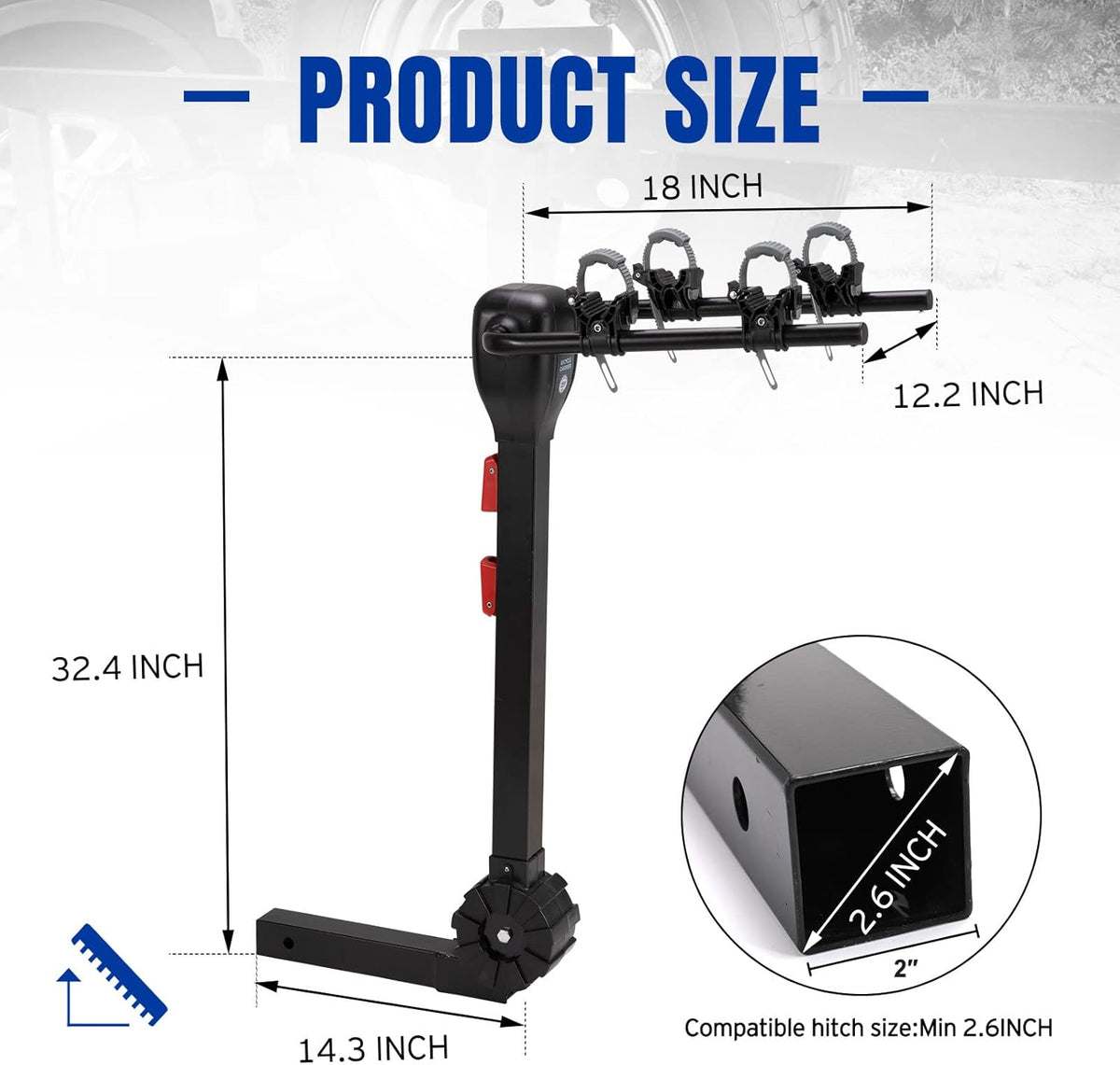 2-Bike Hitch Mount Carrier Rack E3604