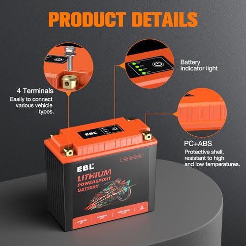 12V 18Ah Lithium Motorcycle Battery with BMS F135