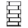 Dark Brown Six-Shelf Modern Bookcase N991
