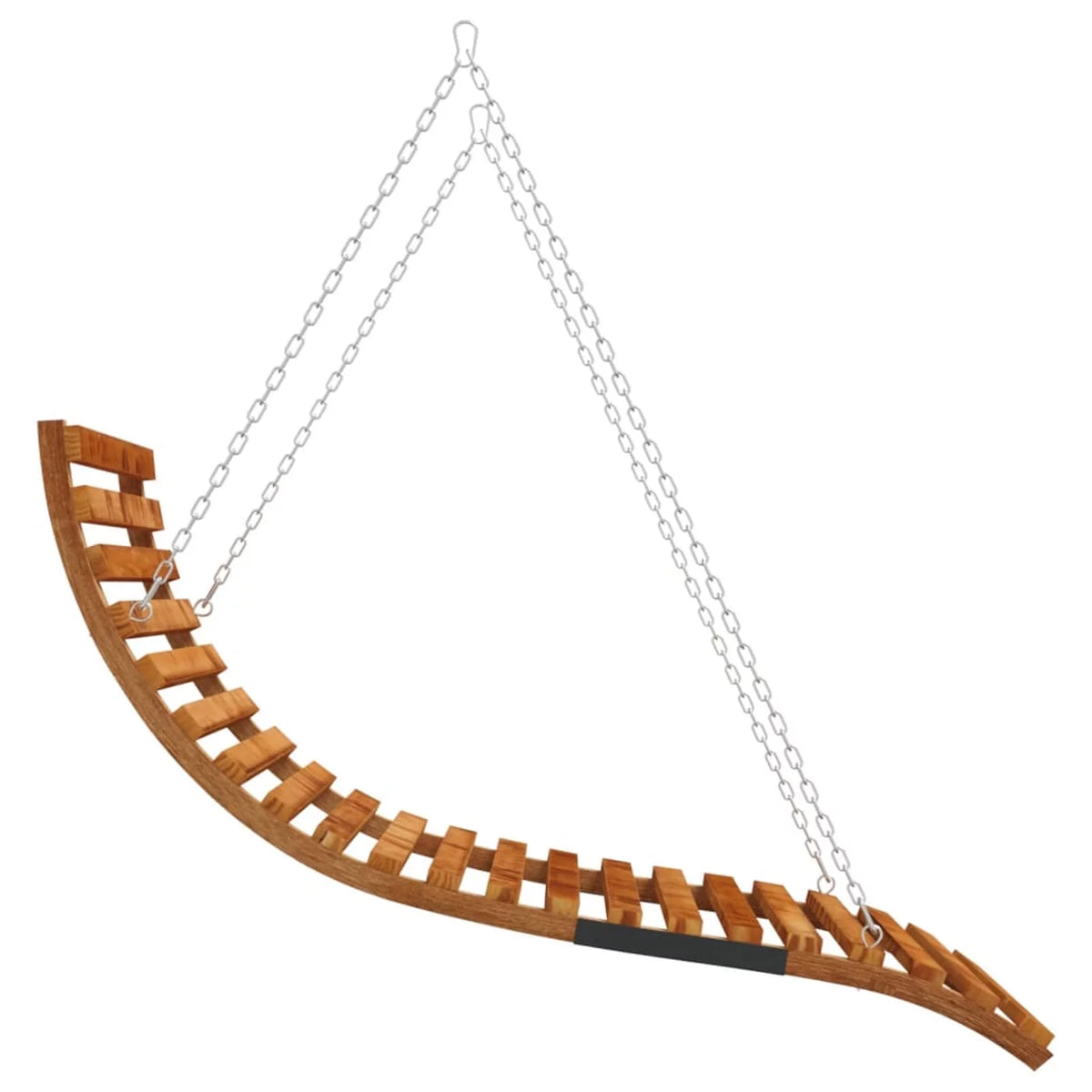 Swing Bed Solid Bent Wood with Teak Finish U694