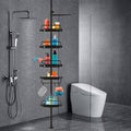 Black 5-Shelf Stainless Steel Corner Shower Caddy P3613