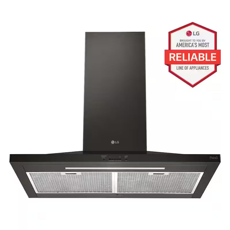 36 in. Smart Wall Mount Range Hood Black Stainless Steel V3023