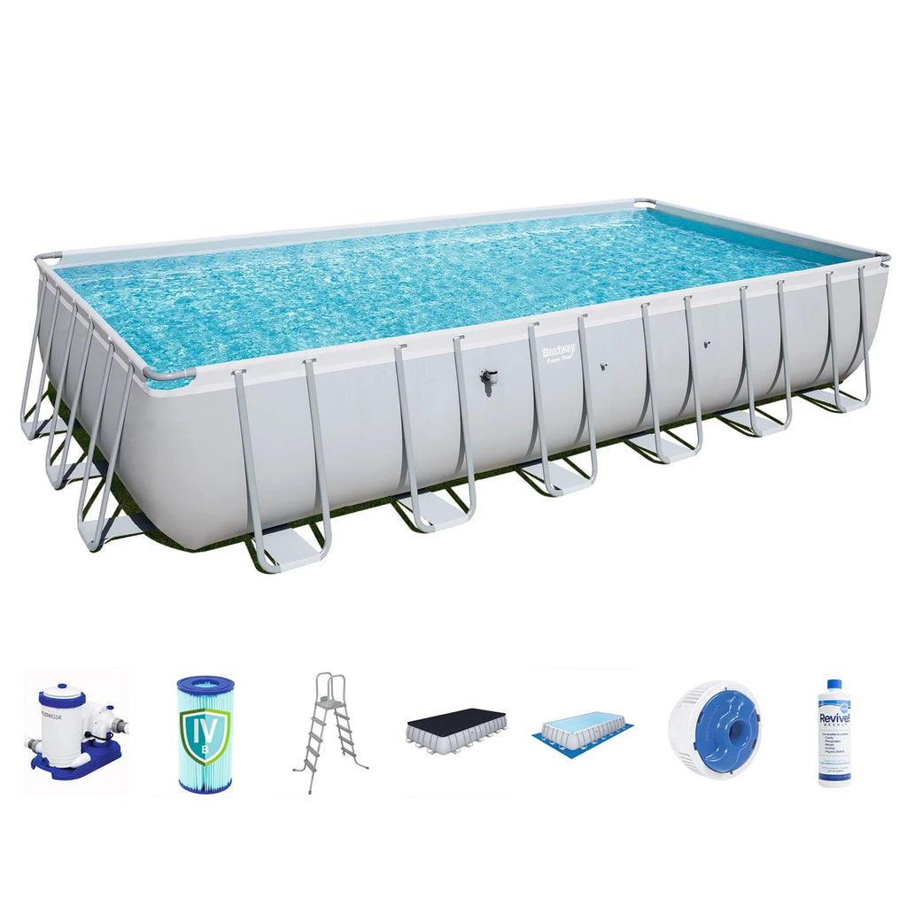 24' x 12' x 52" Frame Above Ground Swimming Pool Set T736