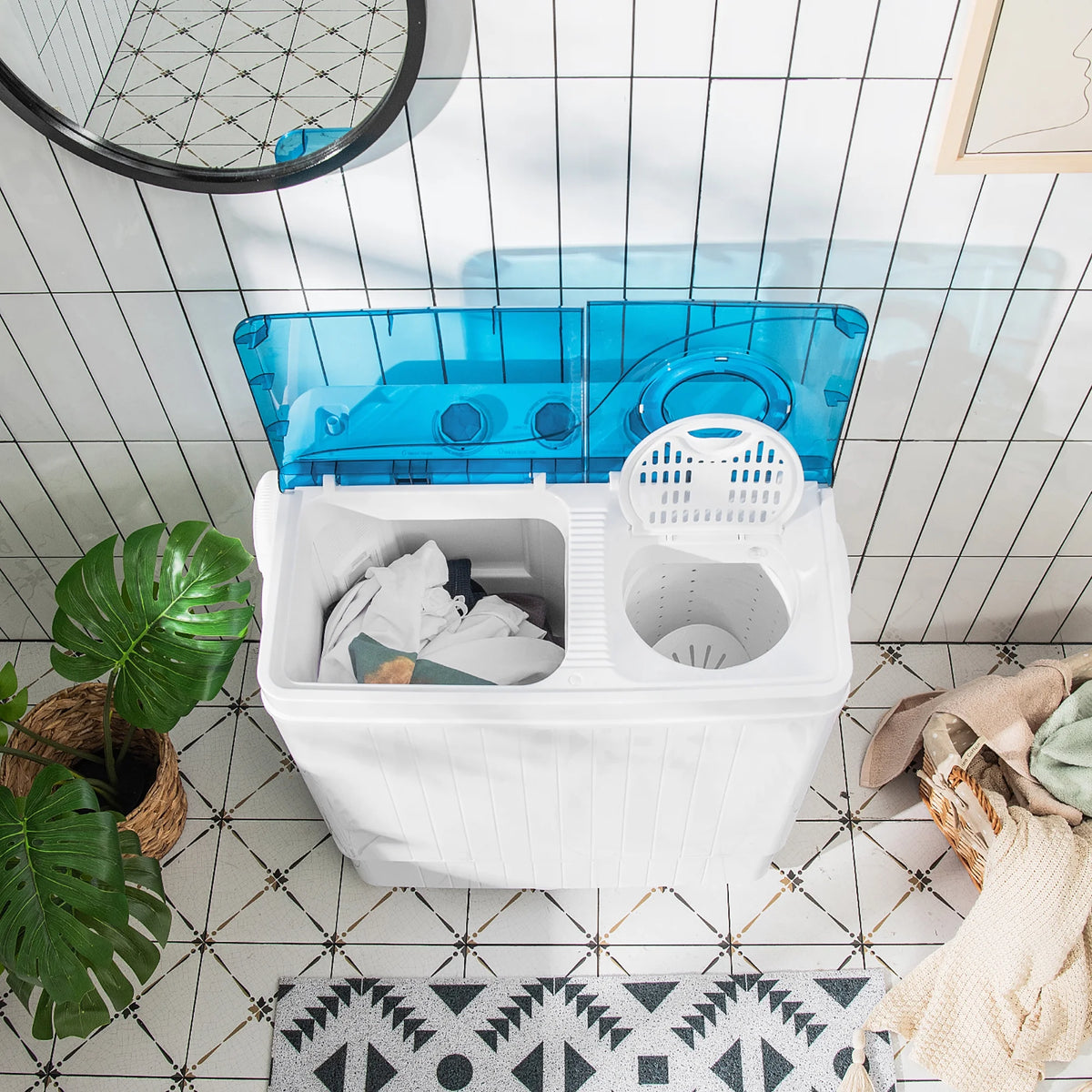 Portable Semi-automatic Twin Tub Washing Machine P1164