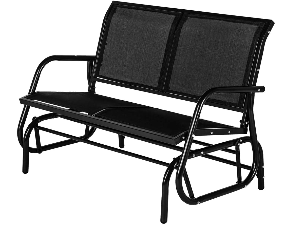 2-Person Outdoor Glider Bench Black H66764