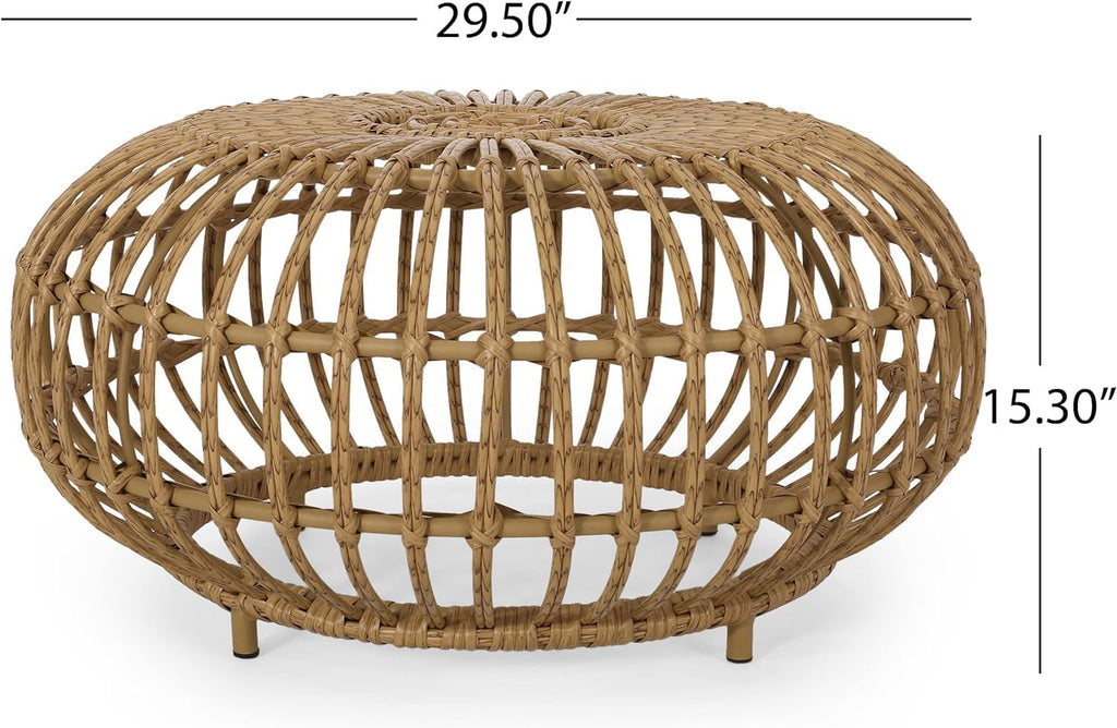 Round Rattan Wicker Coffee Table L143828