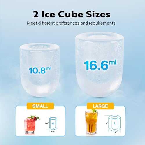 Portable Countertop Automatic Ice Cube Maker with Hand Scoop J170