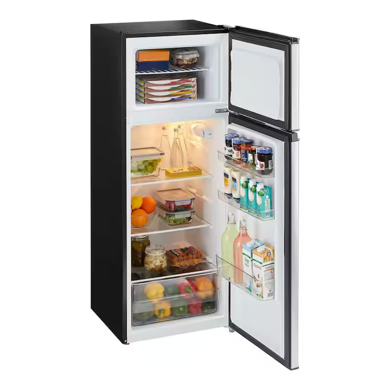 7.1 cu. ft. Top Freezer Refrigerator Stainless Steel Look O3288