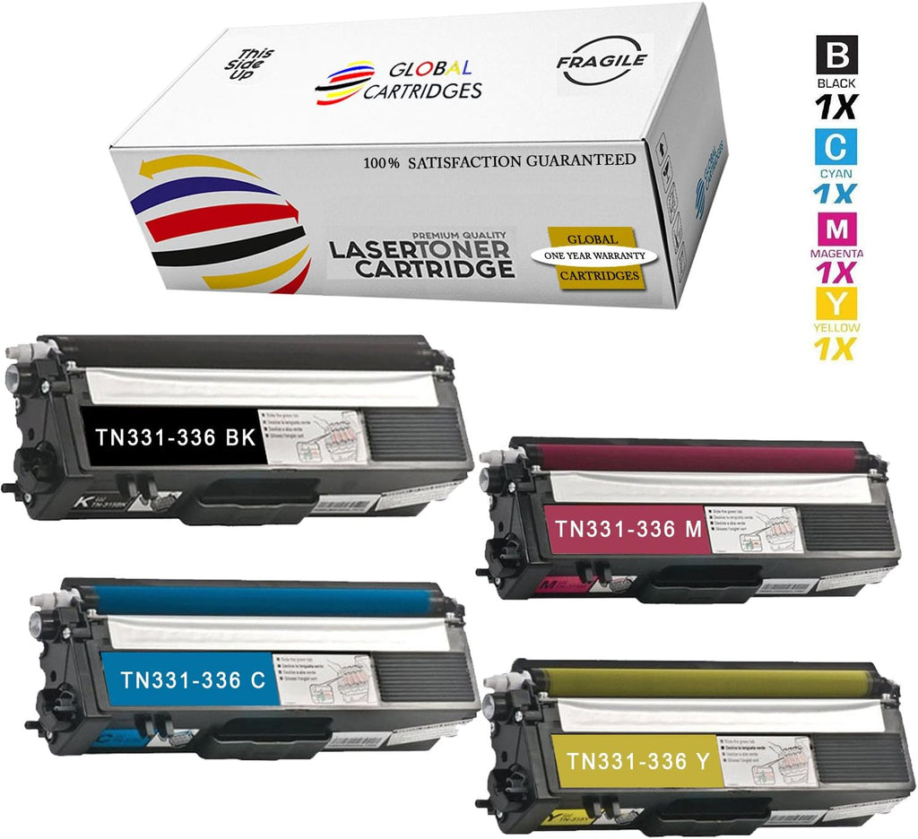 Compatible High Yield Toner Cartridges Set Black Cyan Magenta Yellow F753