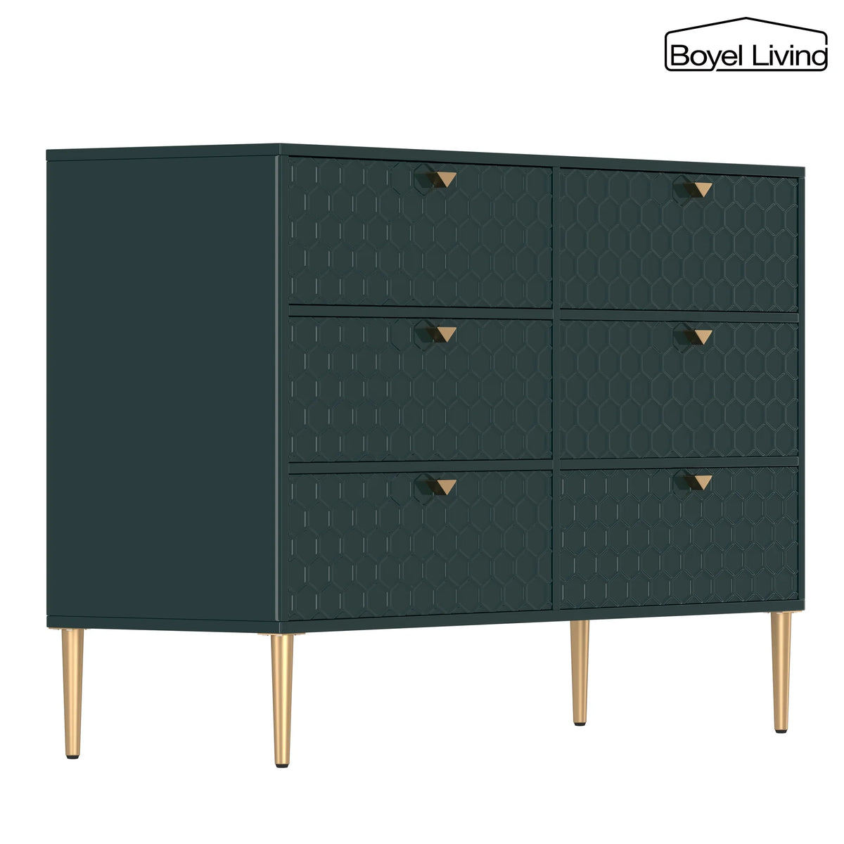 6 Drawer MDF Wood Dresser B6279