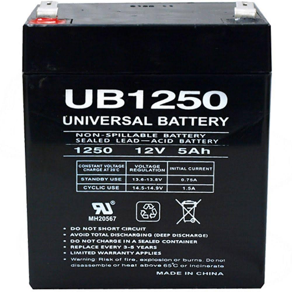 12-Volt 5 Ah Sealed Lead Acid AGM Rechargeable Battery A734142