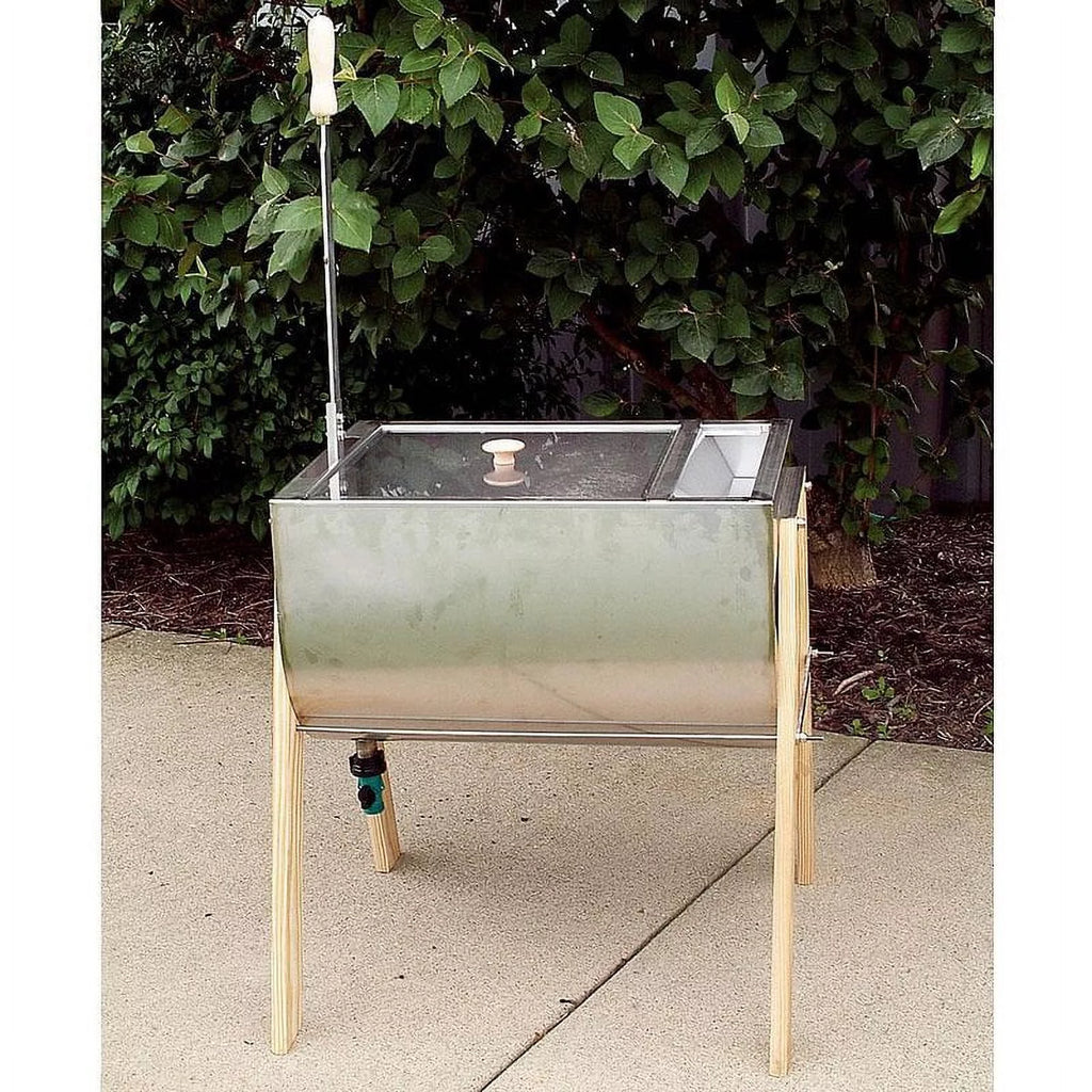 15 Gallon Laundry Agitator Hand Washer Tub and Wringer with Wooden Legs P444191