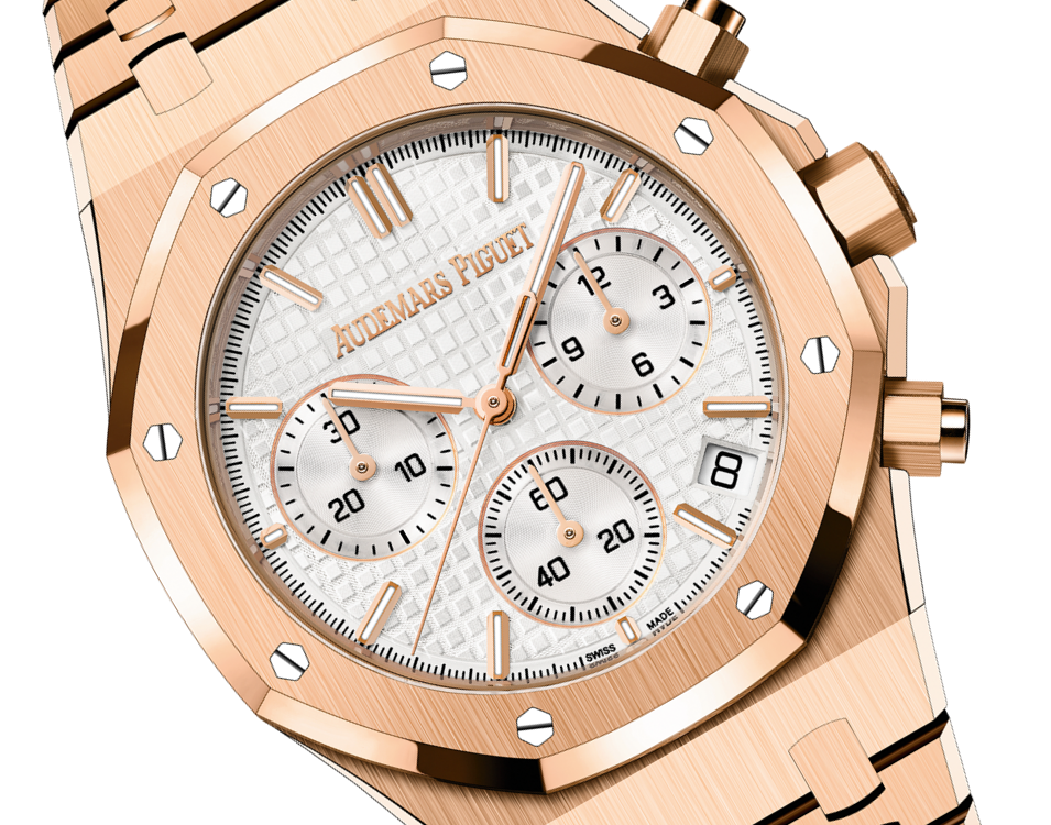 Pink Gold Silver-Toned Dial Chronograph 41mm J9446