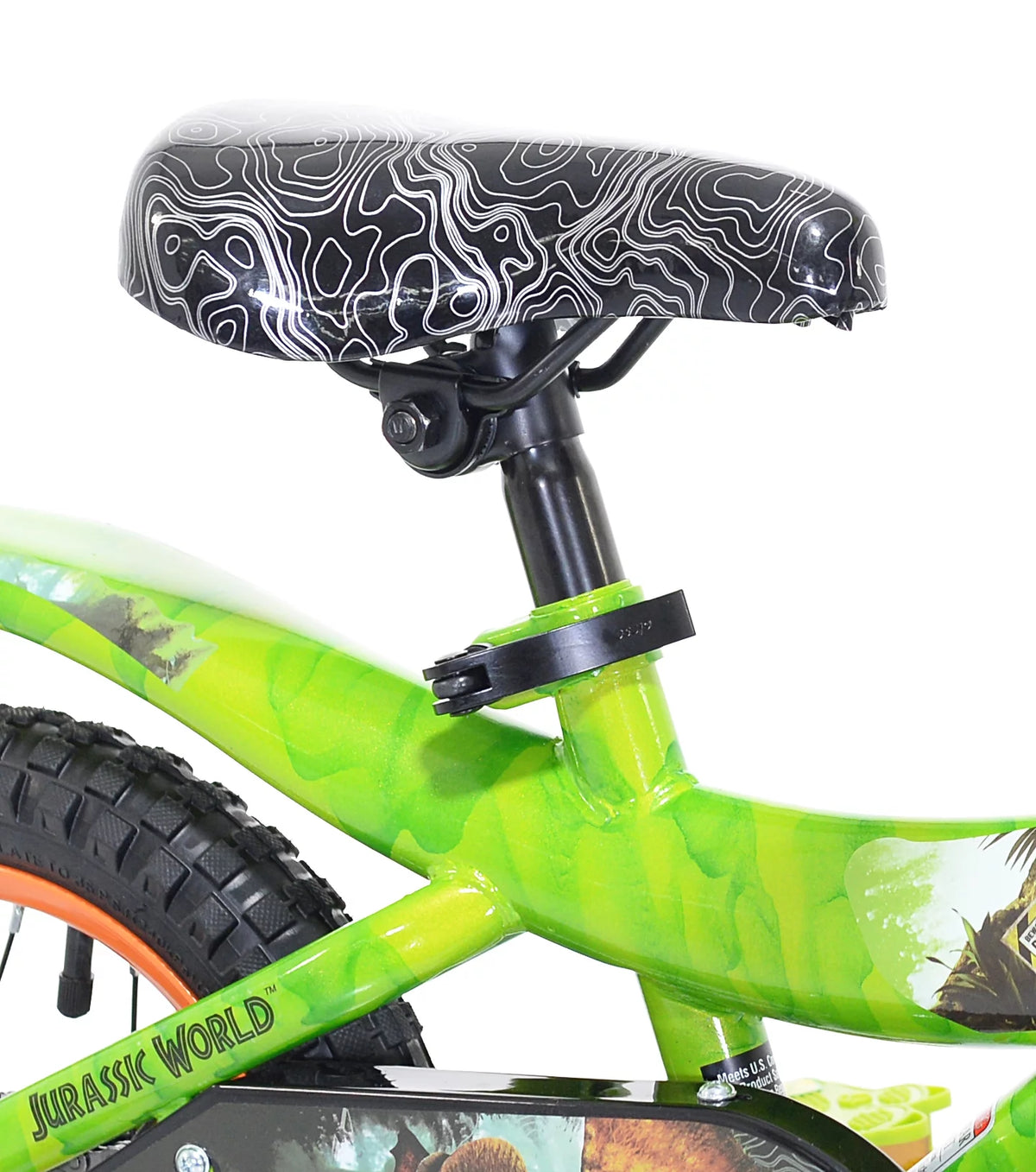 Green and Orange 12-inch Boy's Bicycle with Training Wheel U4220