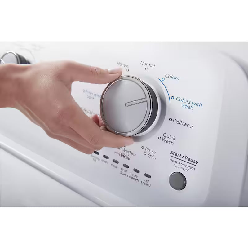 White Top Load Washing Machine with Soaking Cycles P491