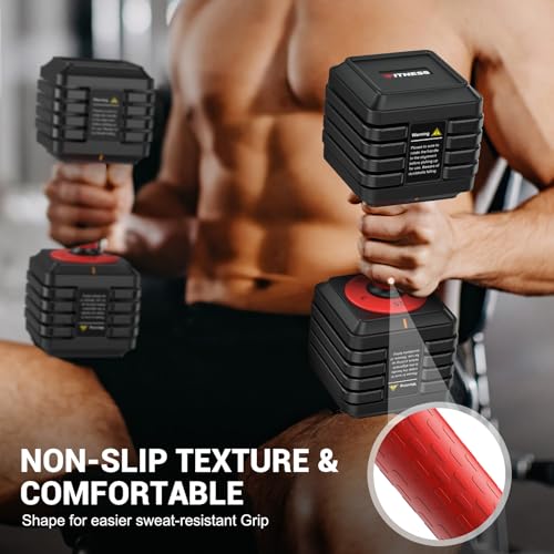 Adjustable Dumbbells Set of 2 with Anti-Slip Handle A950