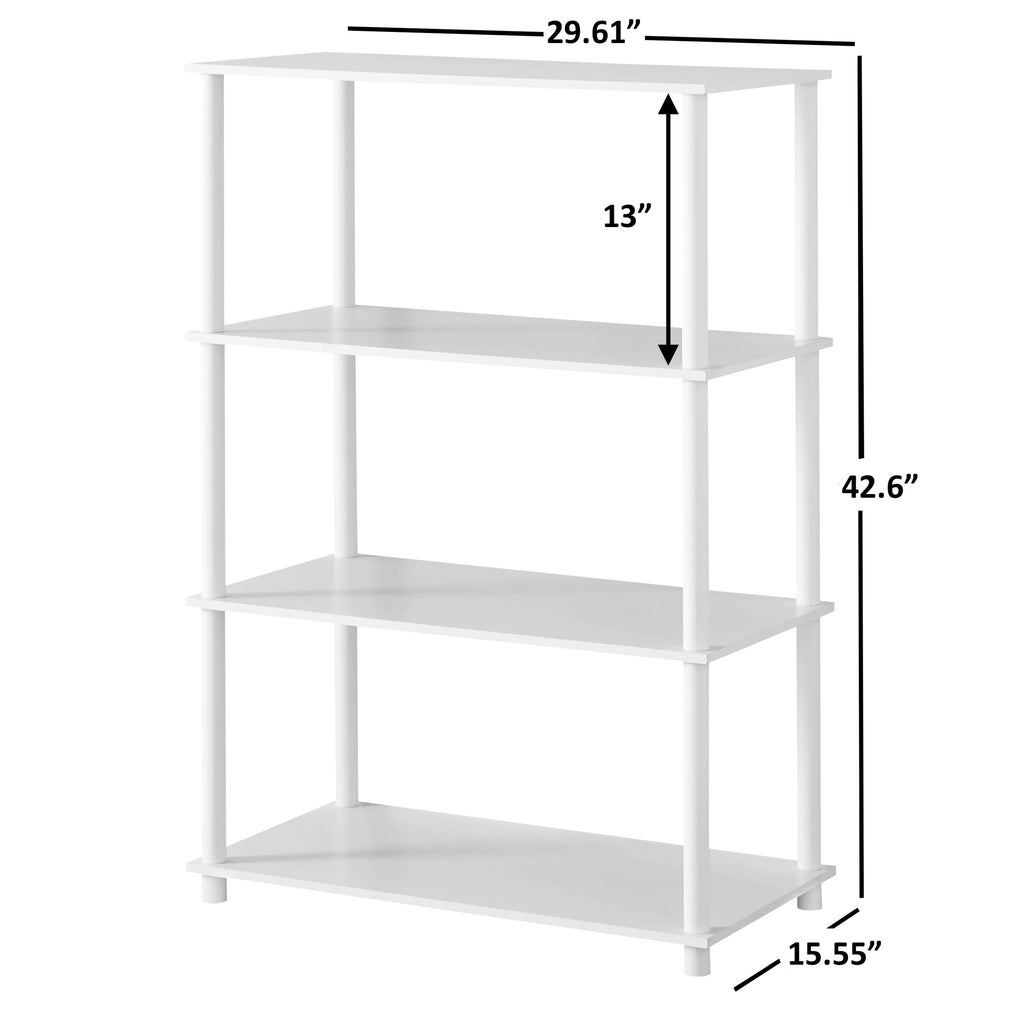 White 4-Shelf Storage Bookcase X4885