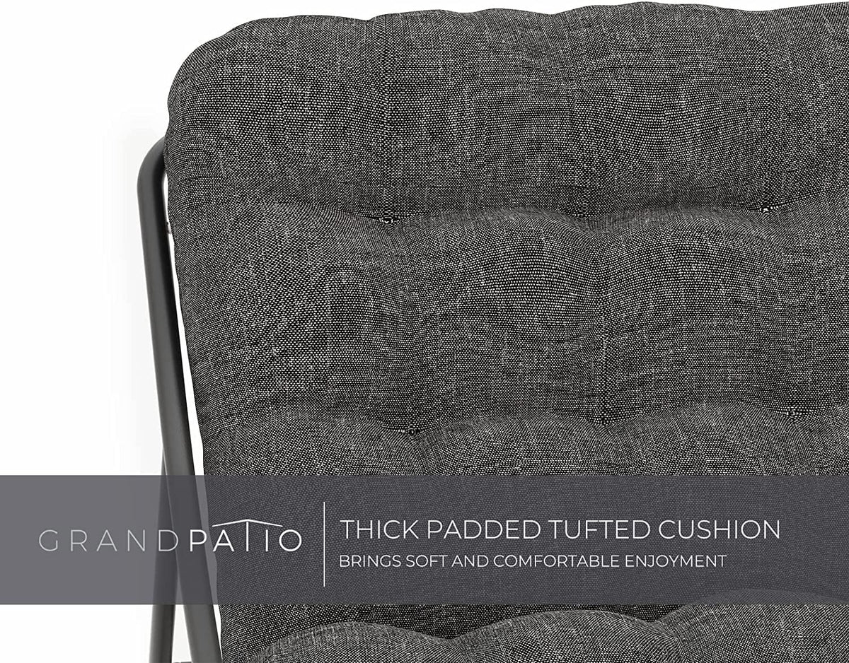 Steel Rocking Chair with Padded Cushion, Gray H941