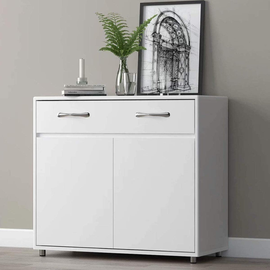 Grey 3 Door 3 Drawer Buffet Cabinet J6745