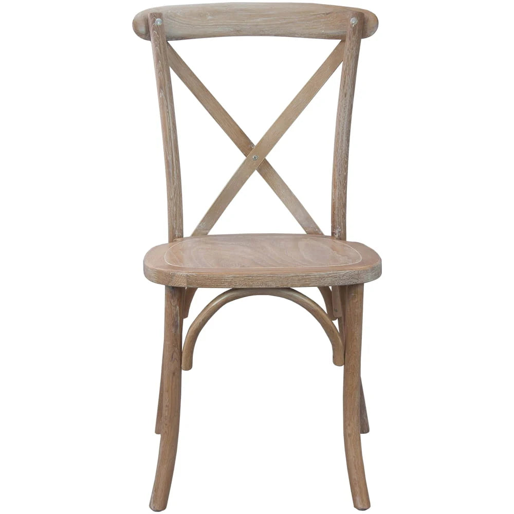 Lime Wash Wooden High Back Dining Chair C2541