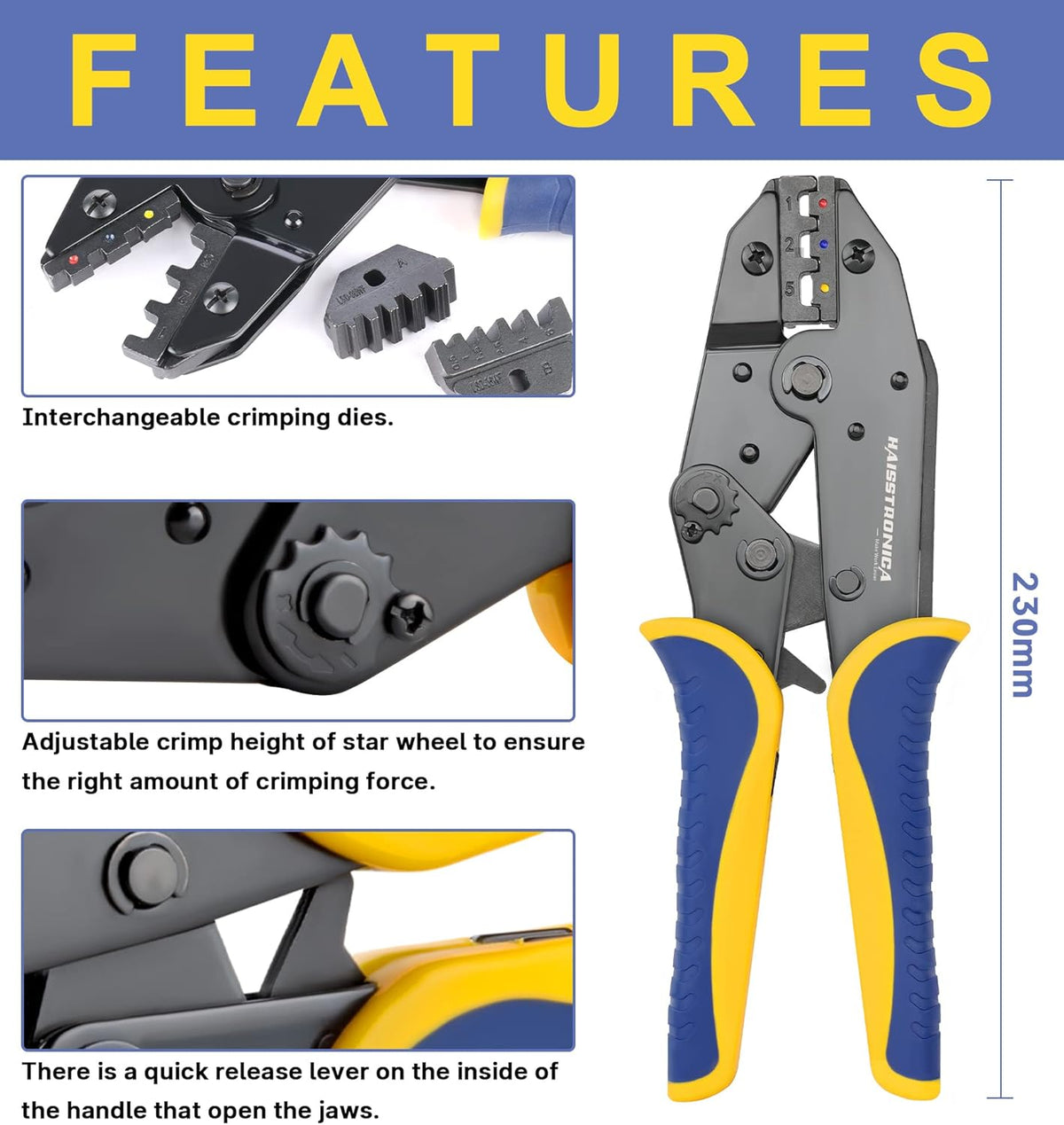 6 Pc Ratchet Wire Crimping Tool Set O294