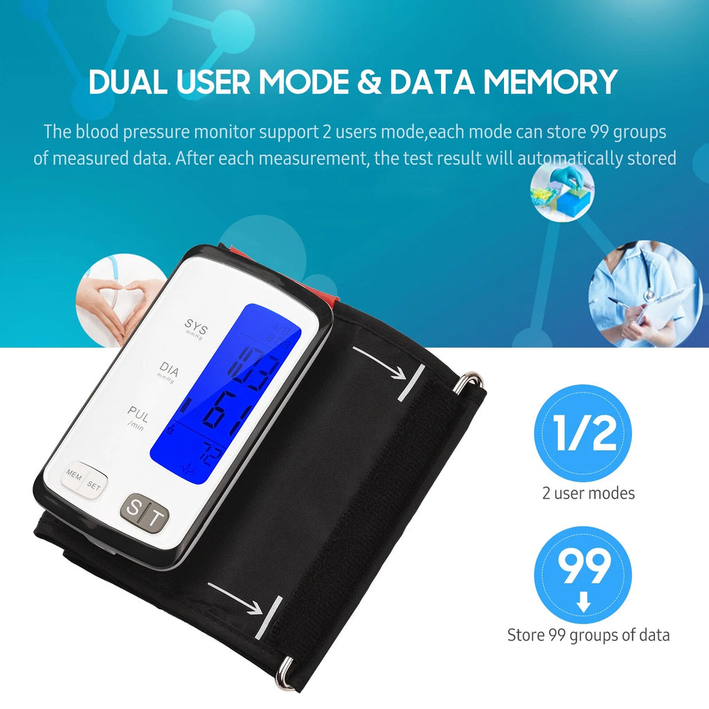 Automatic Upper Arm BP Cuff with 3.2-inch LCD Display W16219