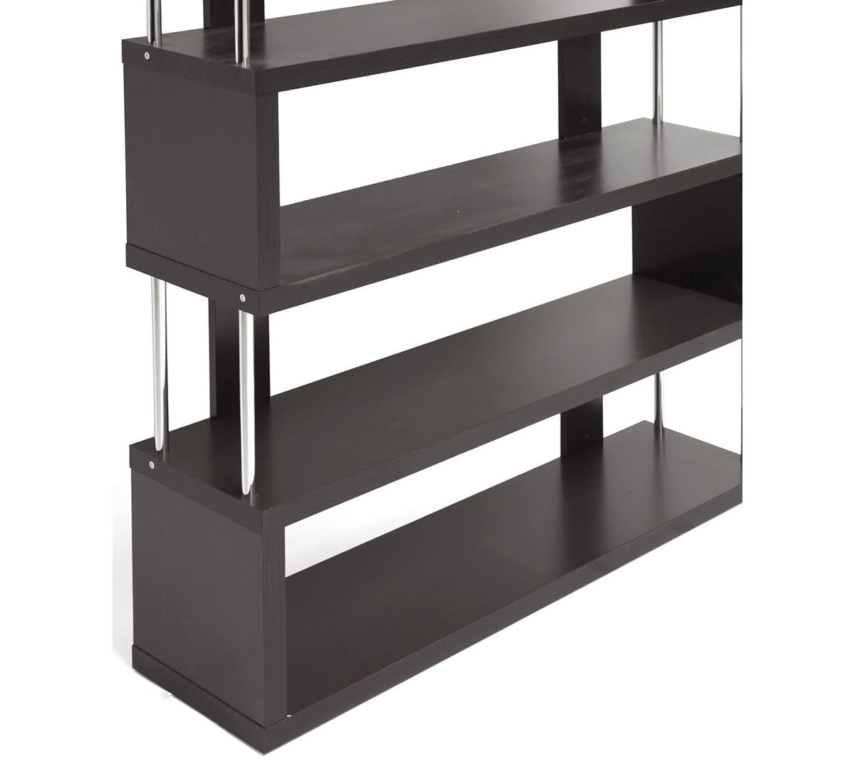 Dark Brown Six-Shelf Modern Bookcase N991