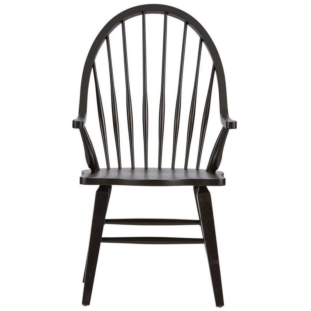 Dark Brown Windsor Back Arm Chair C5289