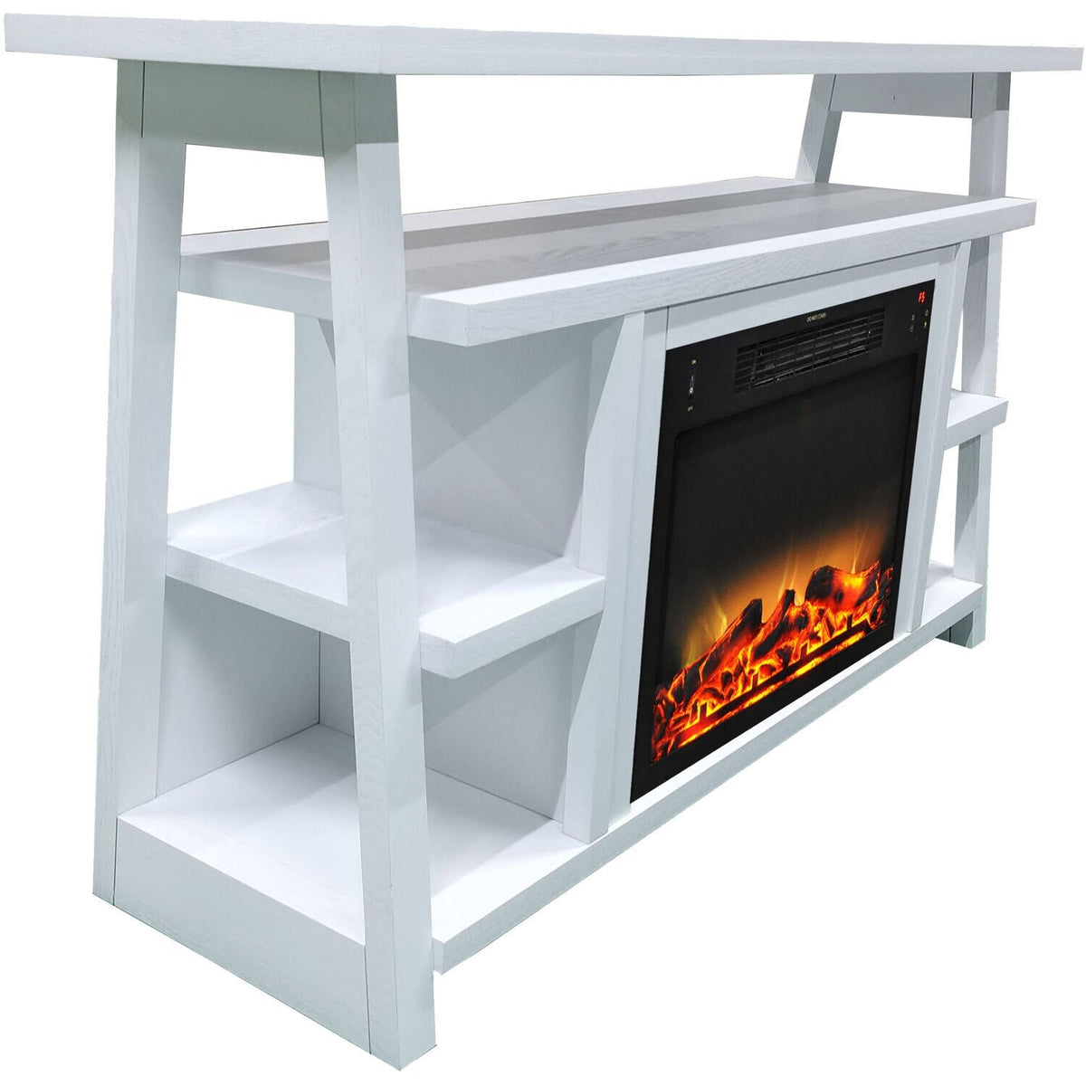 32-in. Electric Fireplace Mantel with Log Insert N706383