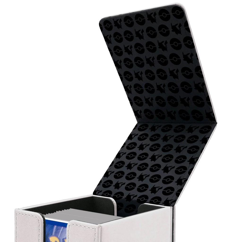 White Leatherette Trading Card Box C954360