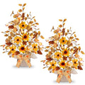 2 Pack Fall Tabletop Tree with 48 LED Battery Operated 18 Inch Y6274