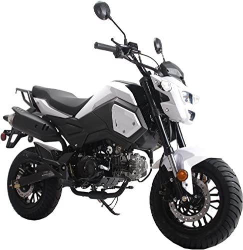 125cc 4 Speed Gas Motorcycle Bike White V99512