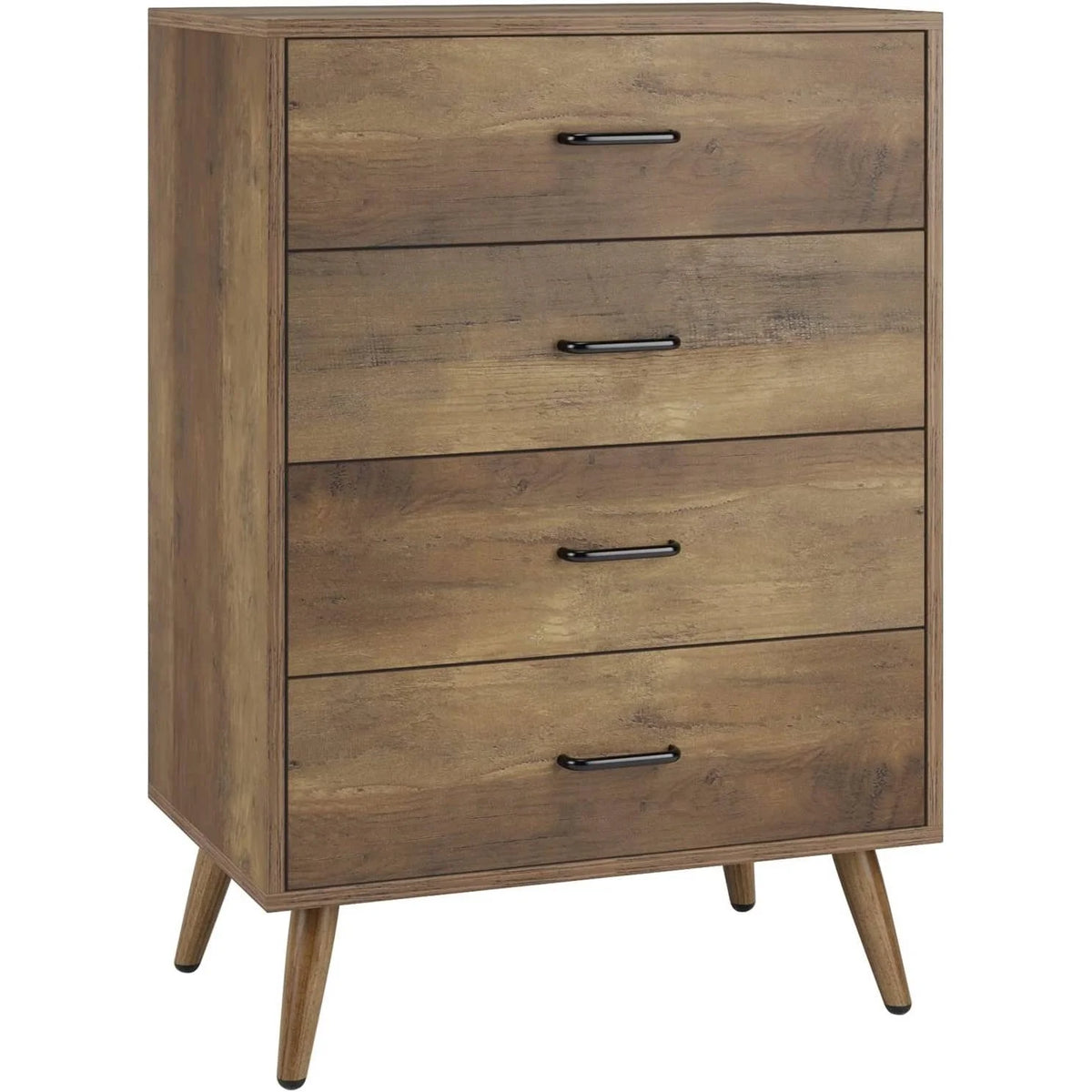 4-Drawer Brown Wood Chest Cabinet X2500