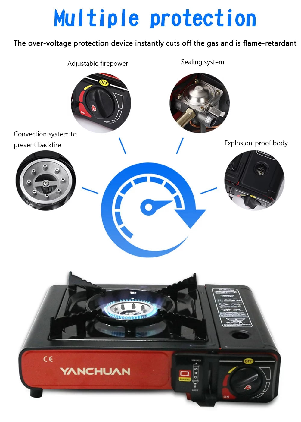Butane Liquefied Gas Dual Purpose Camping Stove W982
