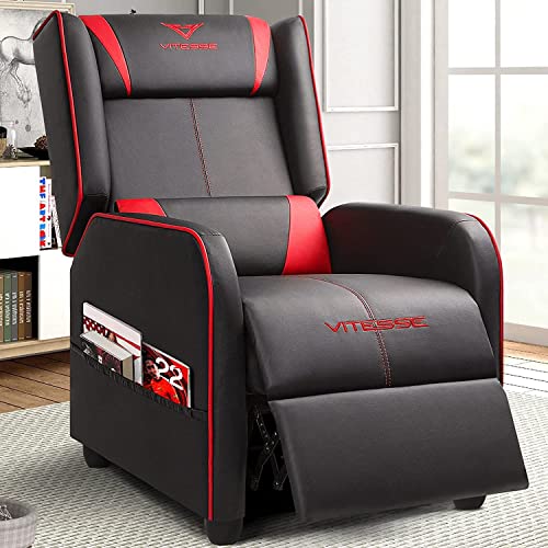 Blue PU Leather Gaming Recliner Chair T43208