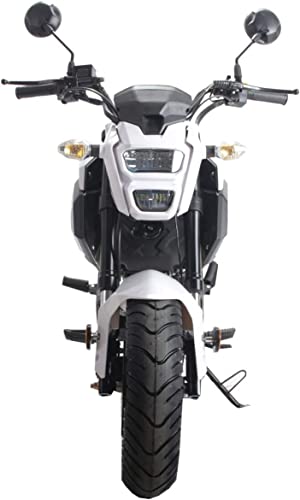 125cc 4 Speed Gas Motorcycle Bike White V99512