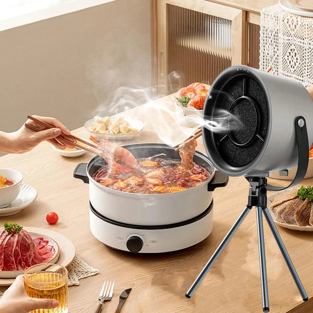 Countertop Kitchen Exhaust Fan Adjustable Angle S626