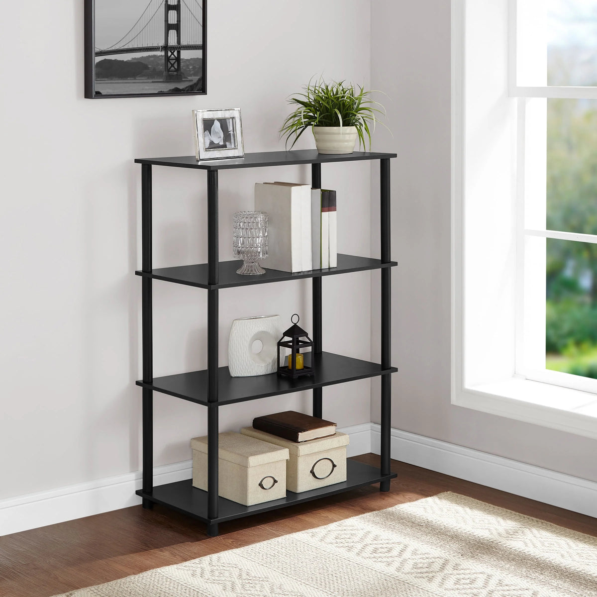 White 4-Shelf Storage Bookcase X4885