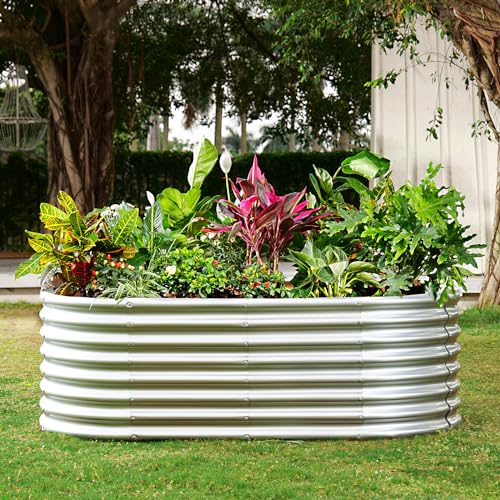 24" Tall Galvanized Metal Raised Garden Bed Y726
