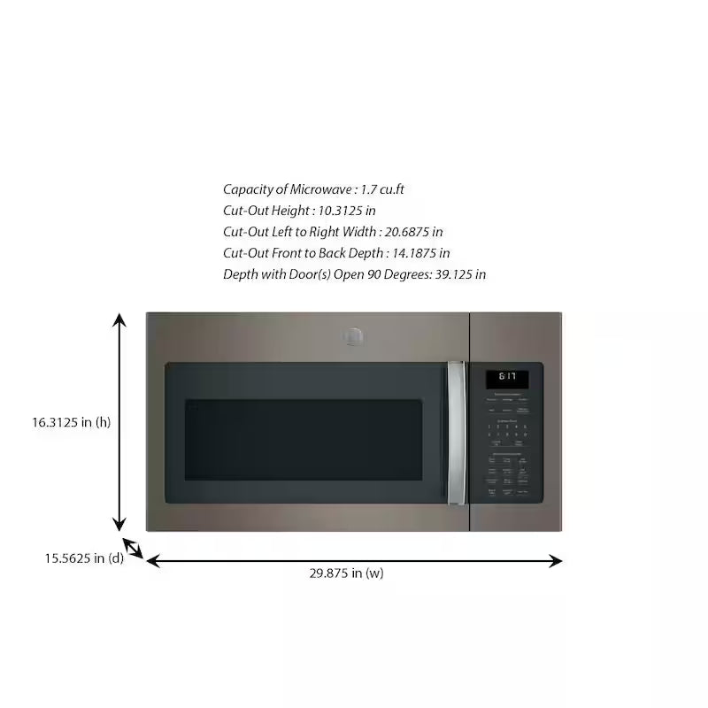 1.7 cu. ft. Over the Range Microwave with Sensor Cooking in Slate E37798