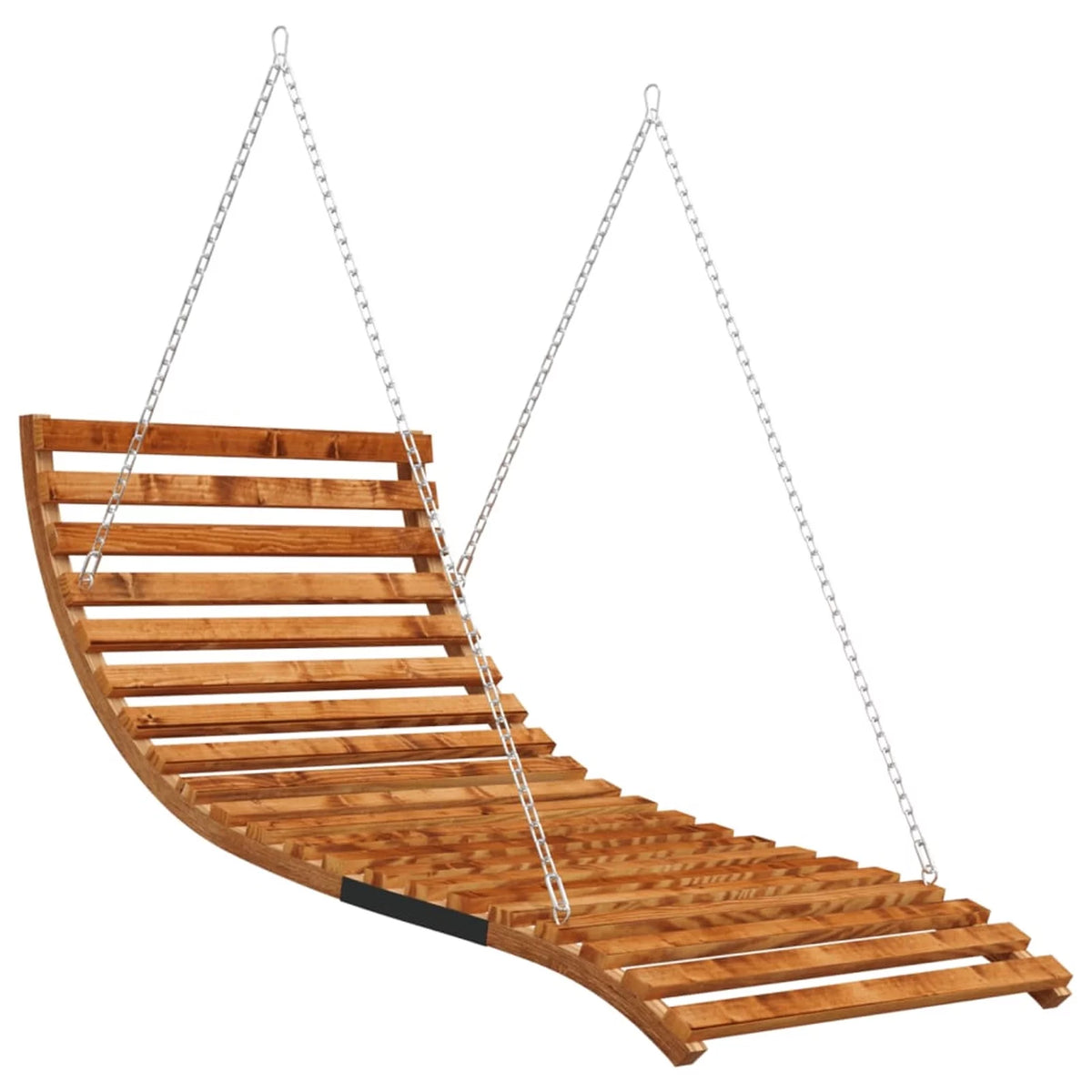 Swing Bed Solid Bent Wood with Teak Finish U694