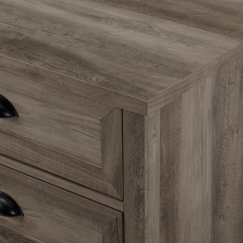 3 Drawer Gray Wash Bedroom Nightstand Set N8890