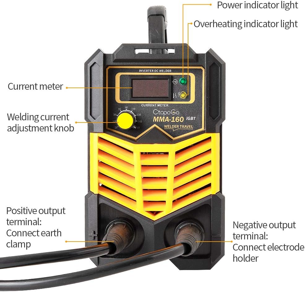160A ARC Welder Machine IGBT Inverter Digital Display LCD Hot Start Welder Y21285