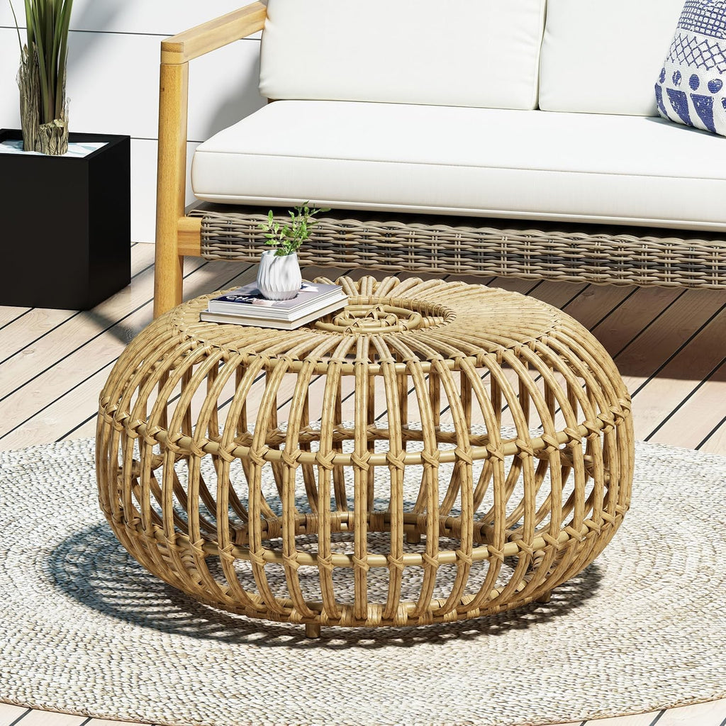 Round Rattan Wicker Coffee Table L143828