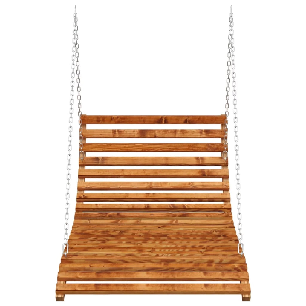 Swing Bed Solid Bent Wood with Teak Finish U694