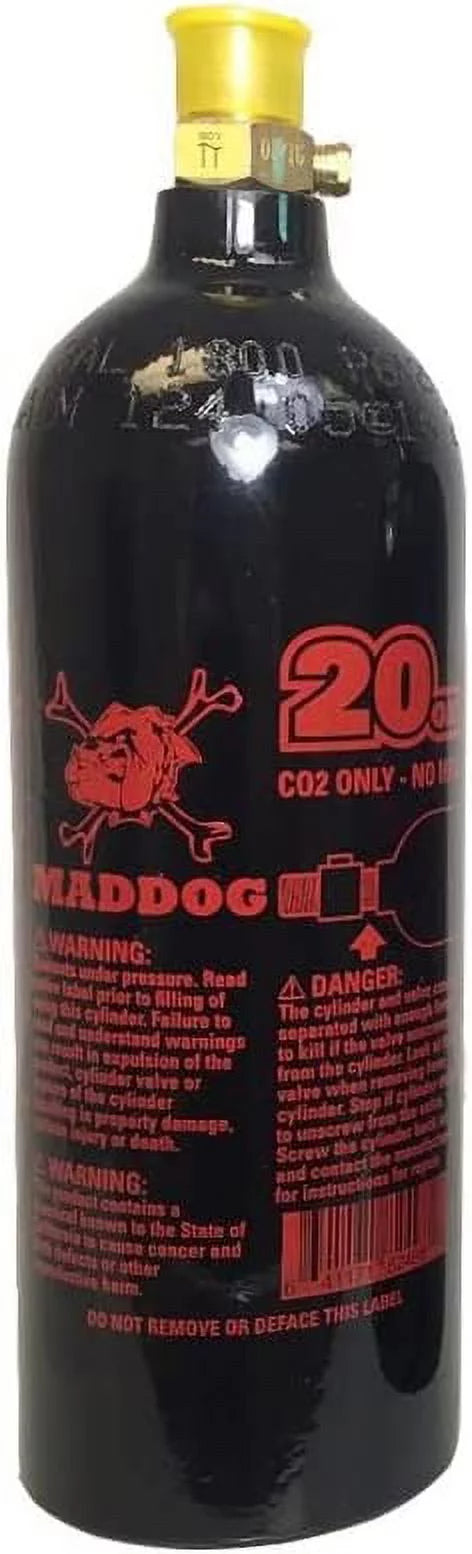 20 Oz CO2 Aluminum Paintball Tank Black Y93718