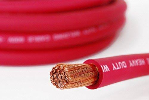 100 ft 2 Gauge Copper Wire Red W216