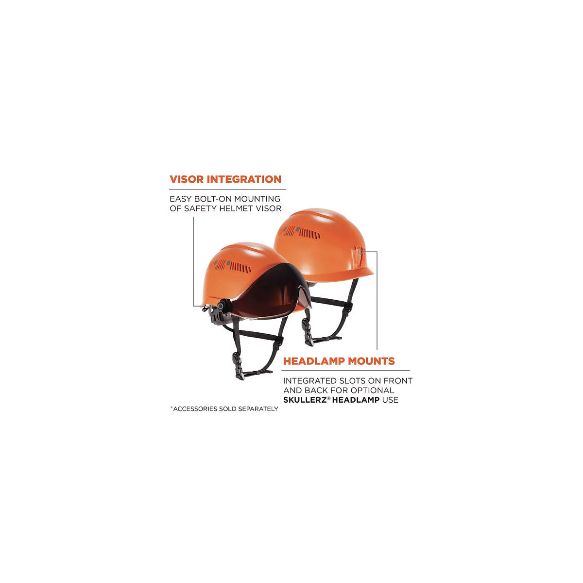 Orange Safety Helmet with 6-Point Suspension X8215